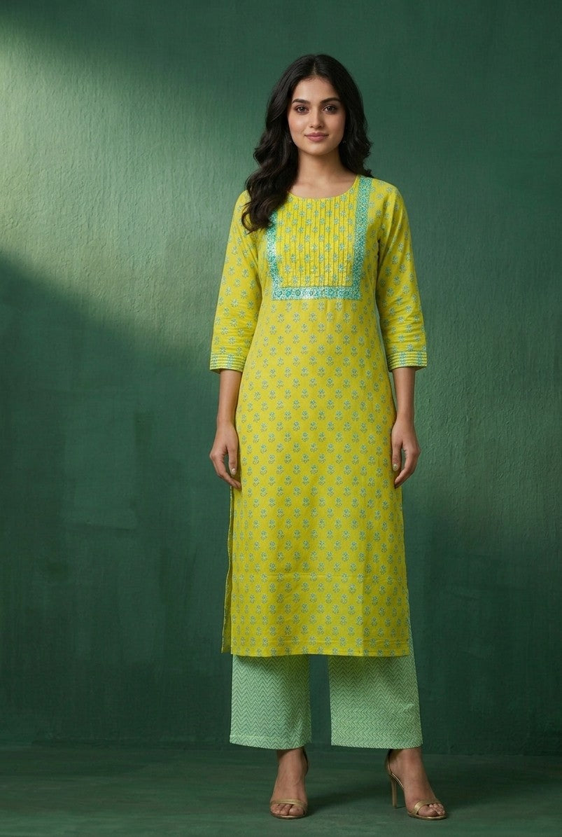 Pure Cotton Three Piece Dupatta Set MSS040