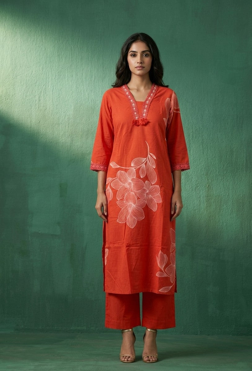 Pure Cotton Three Piece Dupatta Set MSS031