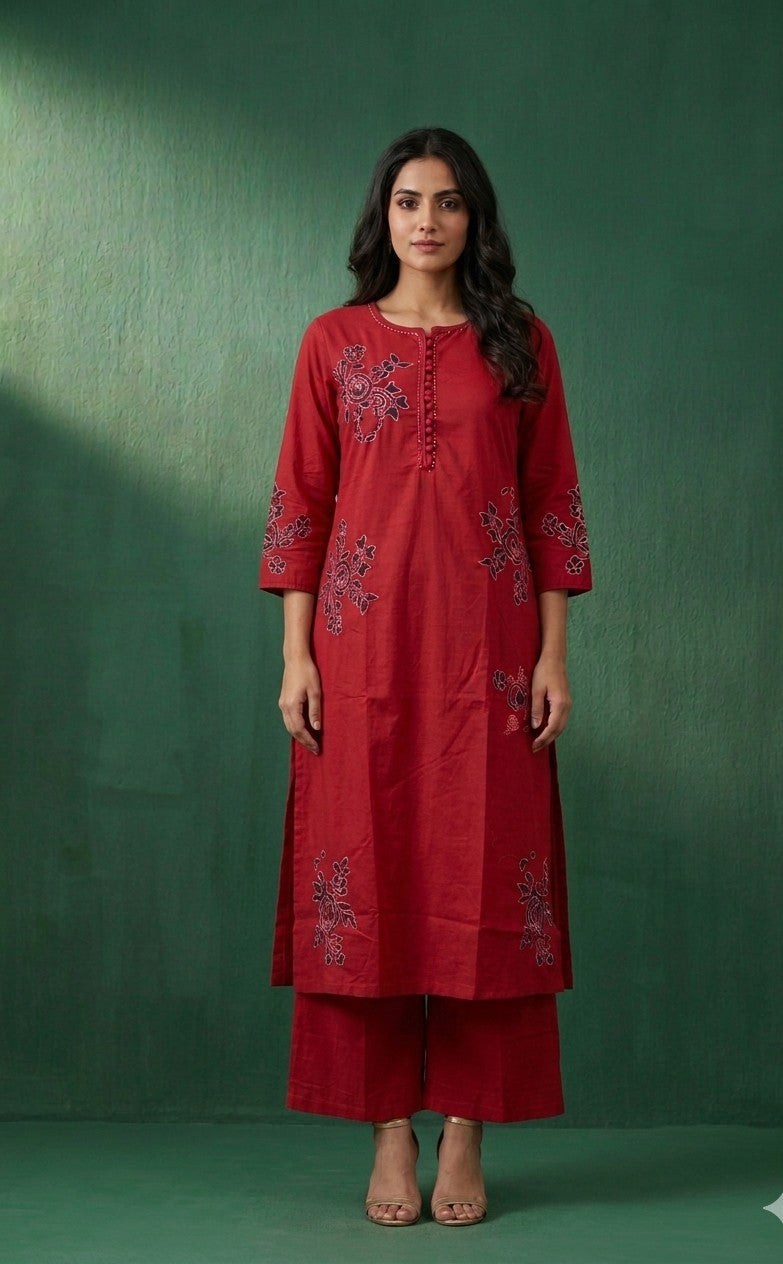 Pure Cotton Three Piece Dupatta Set MSS059