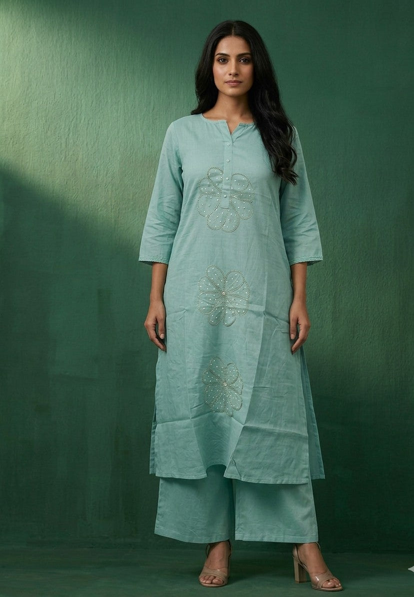 Pure Cotton Three Piece Dupatta Set MSS062