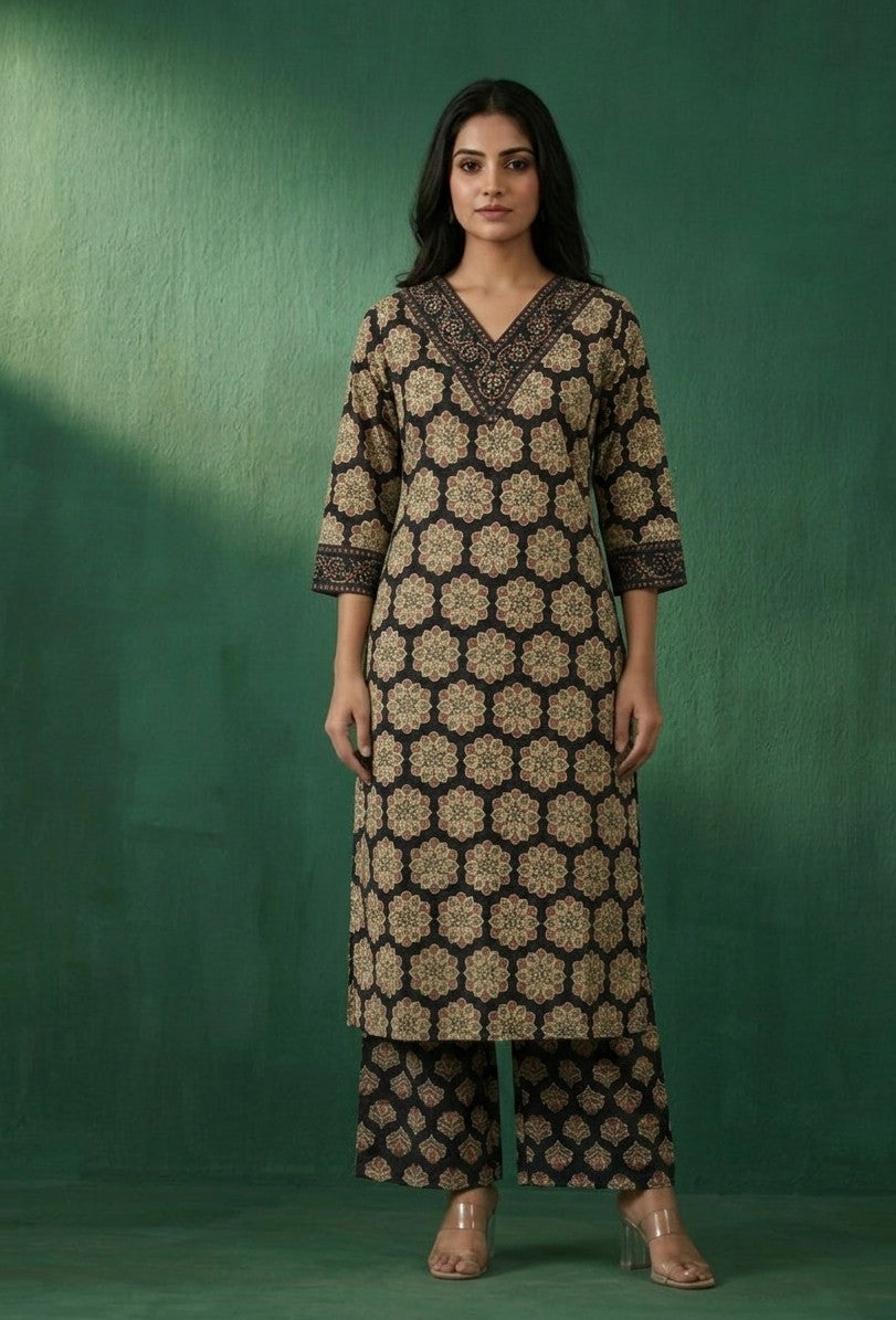 Pure Cotton Three Piece Dupatta Set MSS065