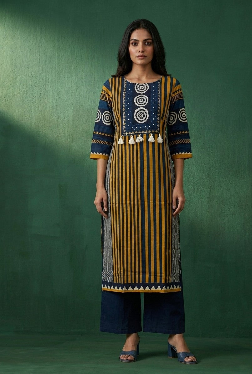 Pure Cotton Three Piece Dupatta Set MSS070