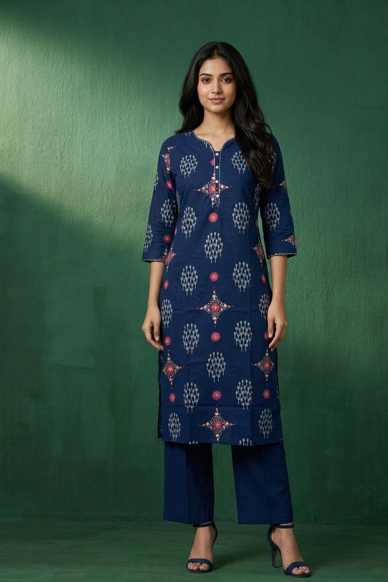 Pure Cotton Three Piece Dupatta Set MSS071