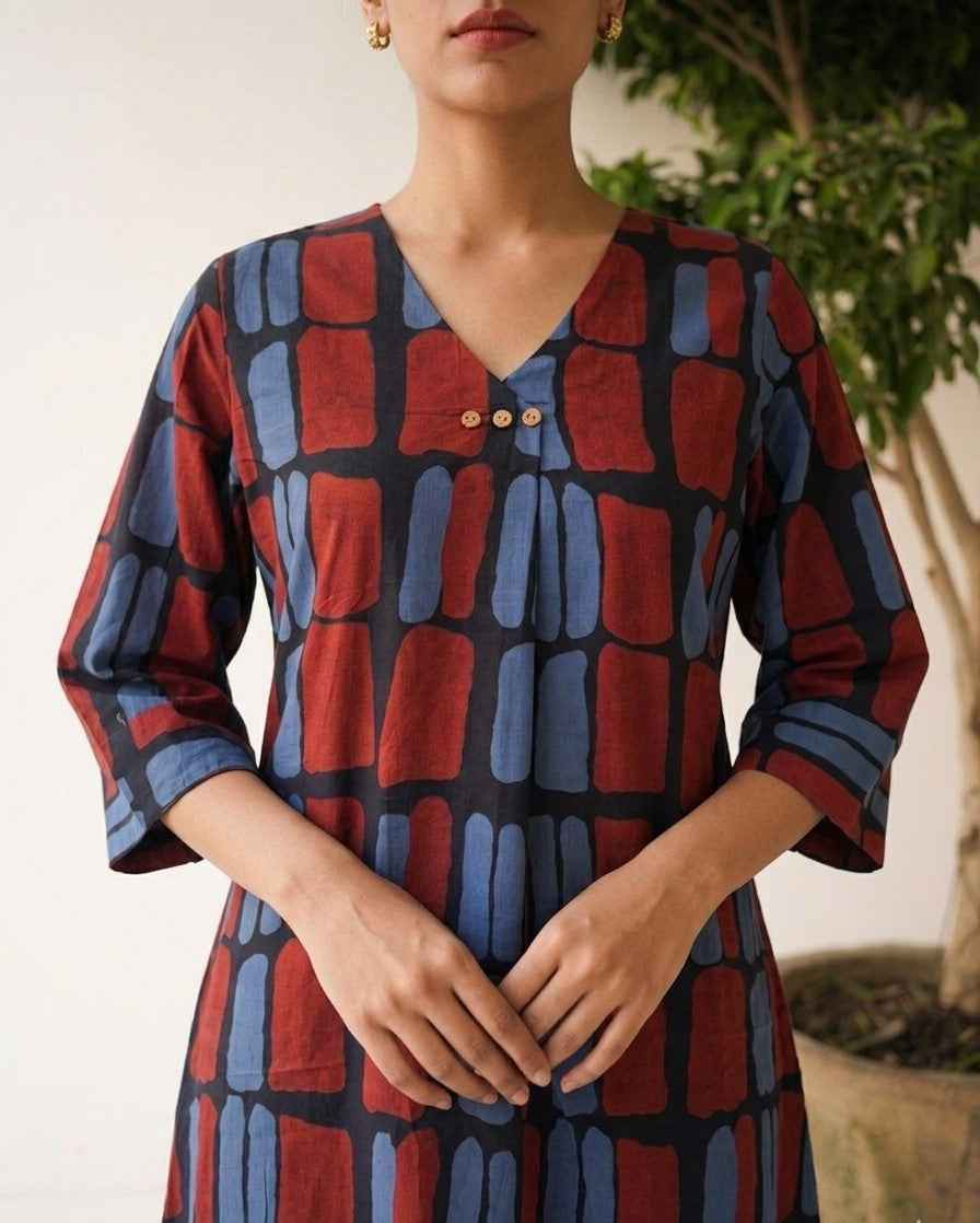 Pure Cotton A Line Two Piece Pant set