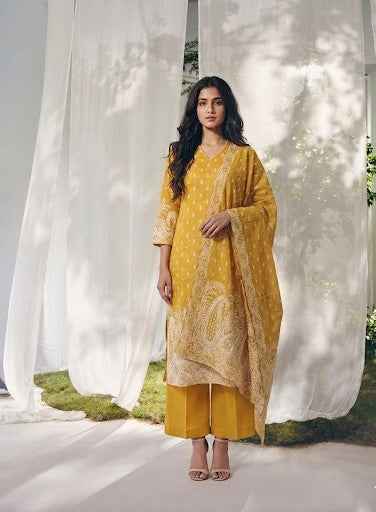 Pure Cotton Three Piece Dupatta Set