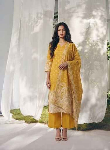 Pure Cotton Three Piece Dupatta Set