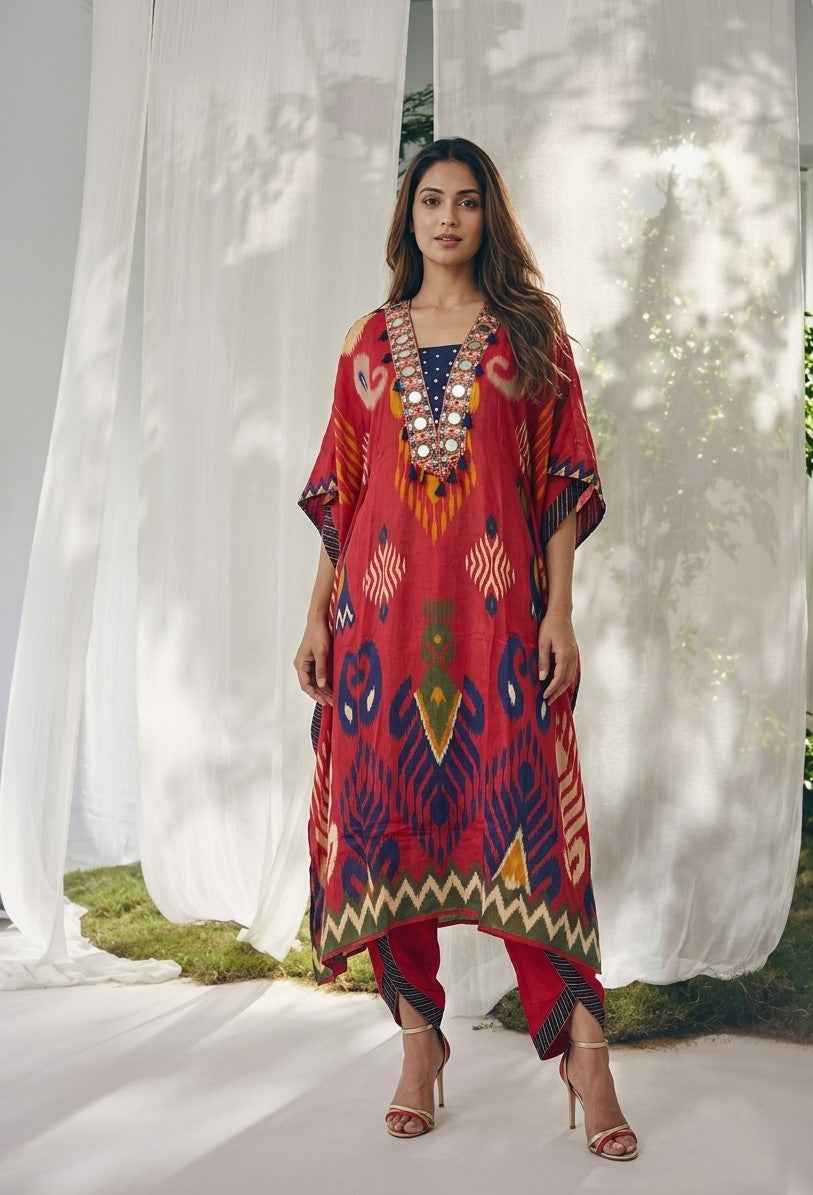Free Style Muslin Two Piece kaftan