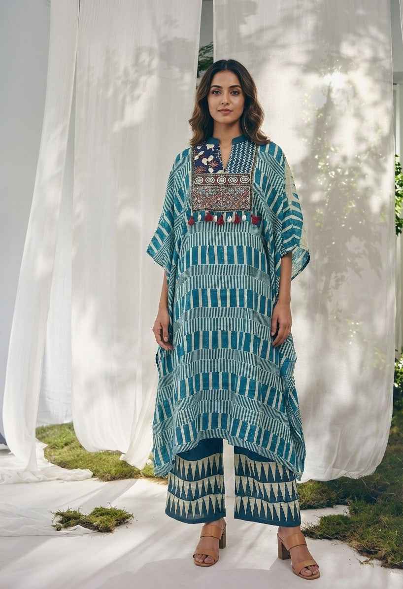 Free Style Muslin Two Piece kaftan