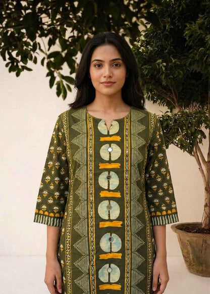 Pure Cotton Block Print Dupatta Set