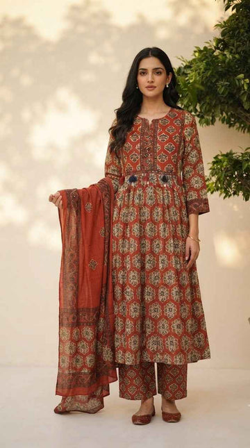 Pure Cotton Dupatta Set