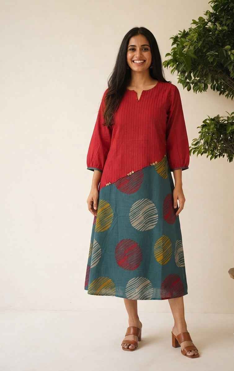 Pure Cotton One Piece Dress