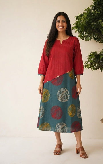 Pure Cotton One Piece Dress