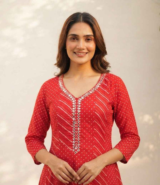 Premium Mul Cotton Lehriya Dupatta Set With Inner