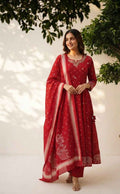 Pure Cotton Bandhej A Line Dupatta Set With Inner