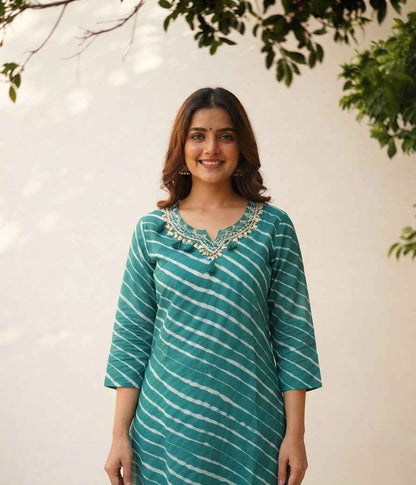 Pure Cotton Lehriya Dupatta Set CS0263
