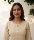 Pure Cotton Two Piece Chikankari Pant Set PS01634