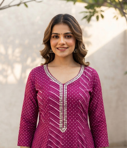Premium Mul Cotton Lehriya Dupatta Set With Inner MC036