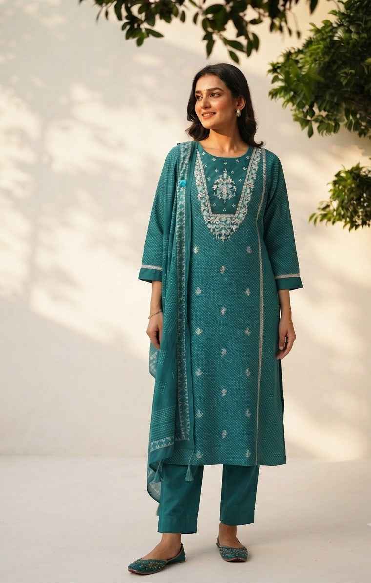 Pure Muslin Dupatta Set MS004