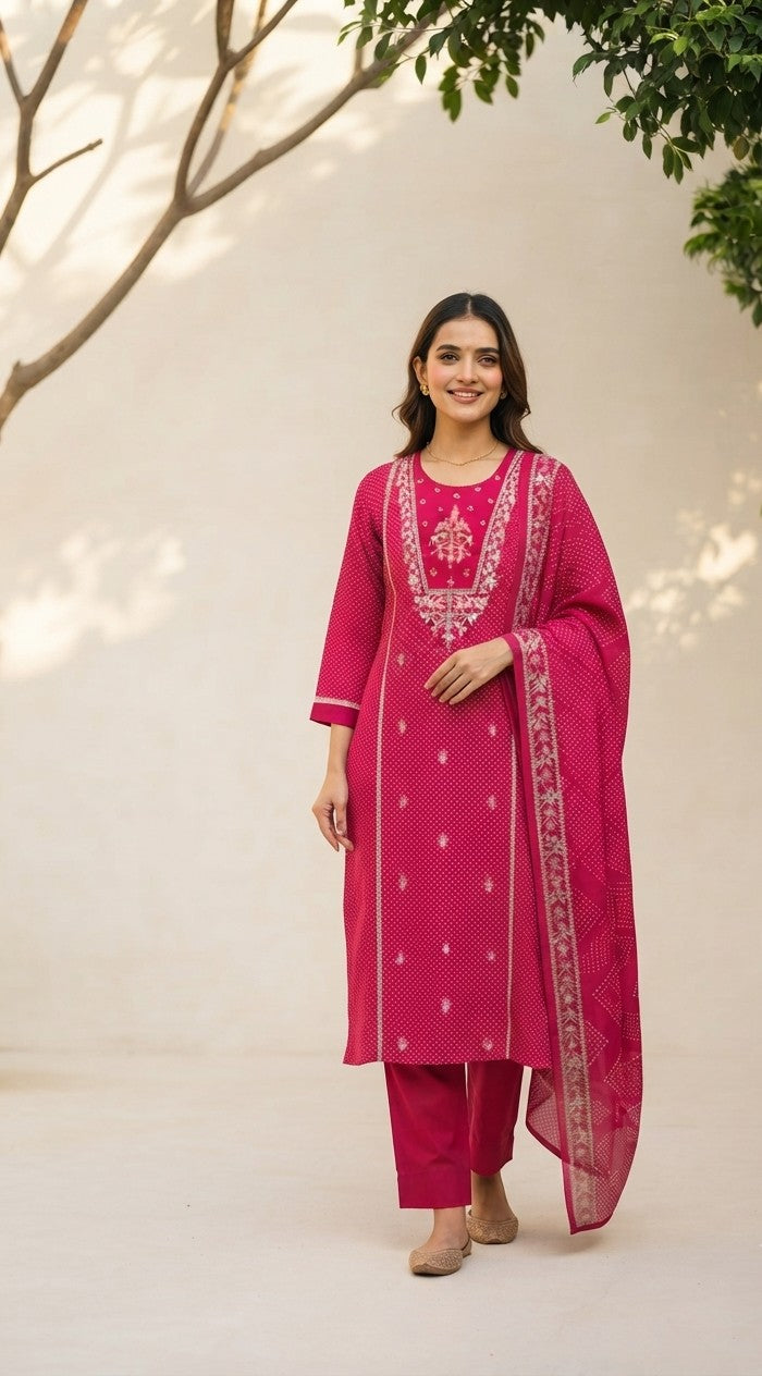 Pure Muslin Dupatta Set MS004