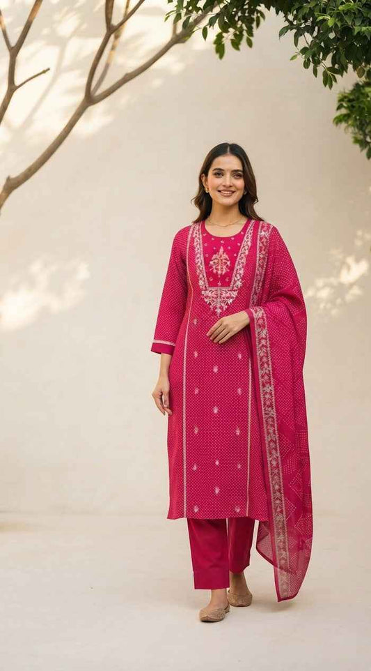Pure Muslin Dupatta Set MS004