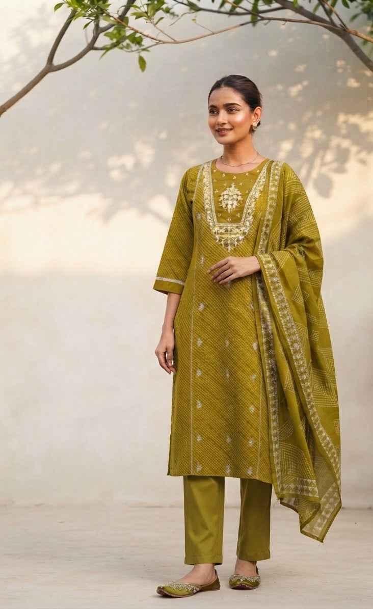 Pure Muslin Dupatta Set MS004