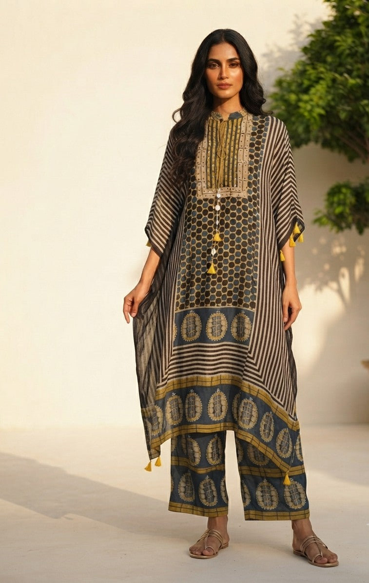 Premium Muslin Printed Kaftan