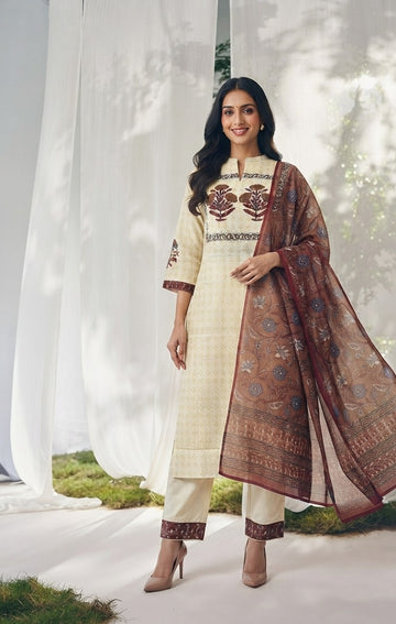 Premium Chanderi Printed Dupatta Set CHS020