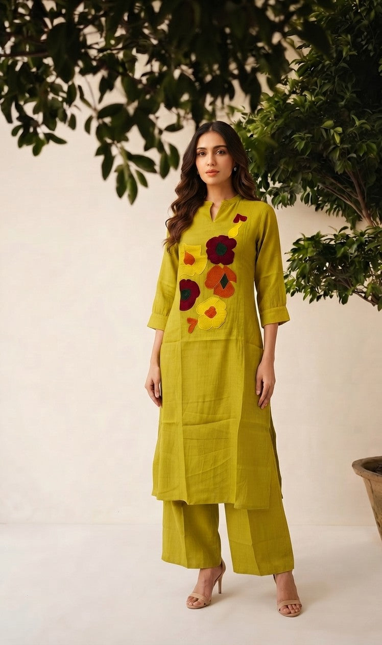 Meloni Crushed Silk Soft  Two Piece Set PS0169