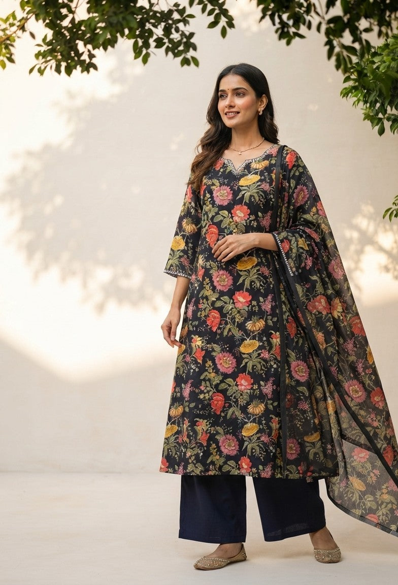 Pure Chanderi Dupatta Set