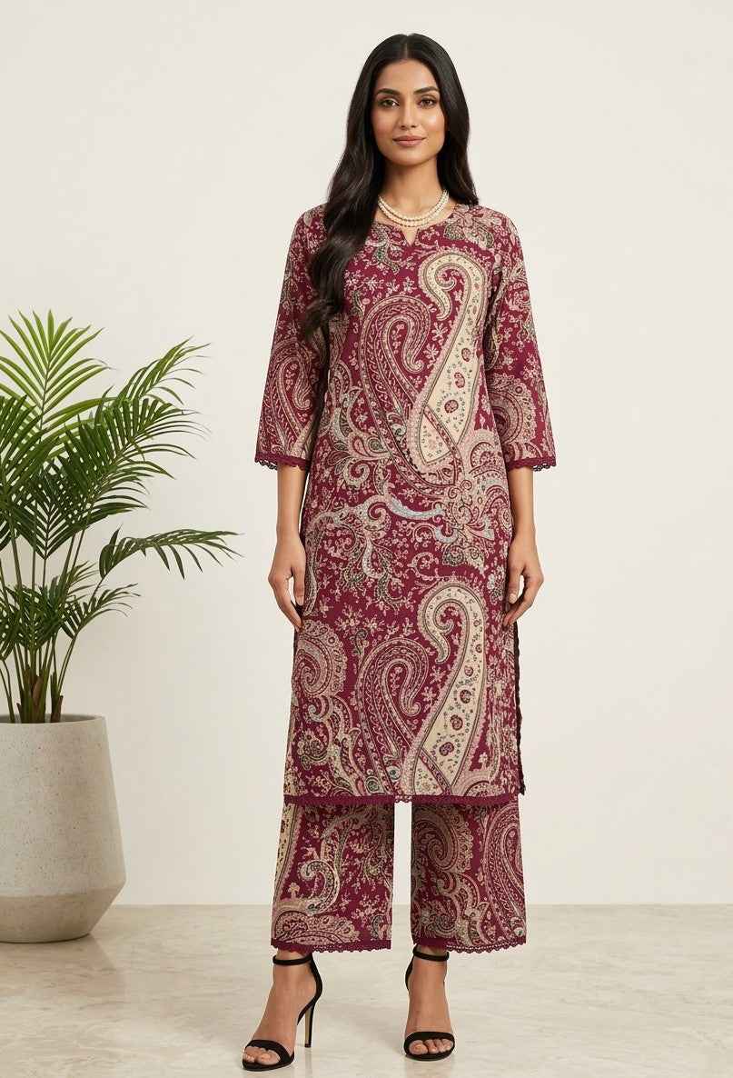 Pure Cotton  Two Piece Pant Set  LS004