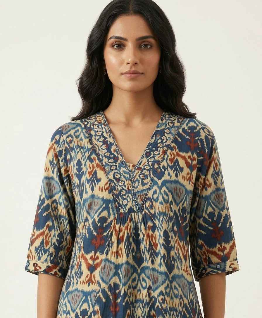Pure Cotton A Line Two Piece  Pant Set   LS011