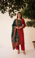 Pure Cotton Three Piece Dupatta Set