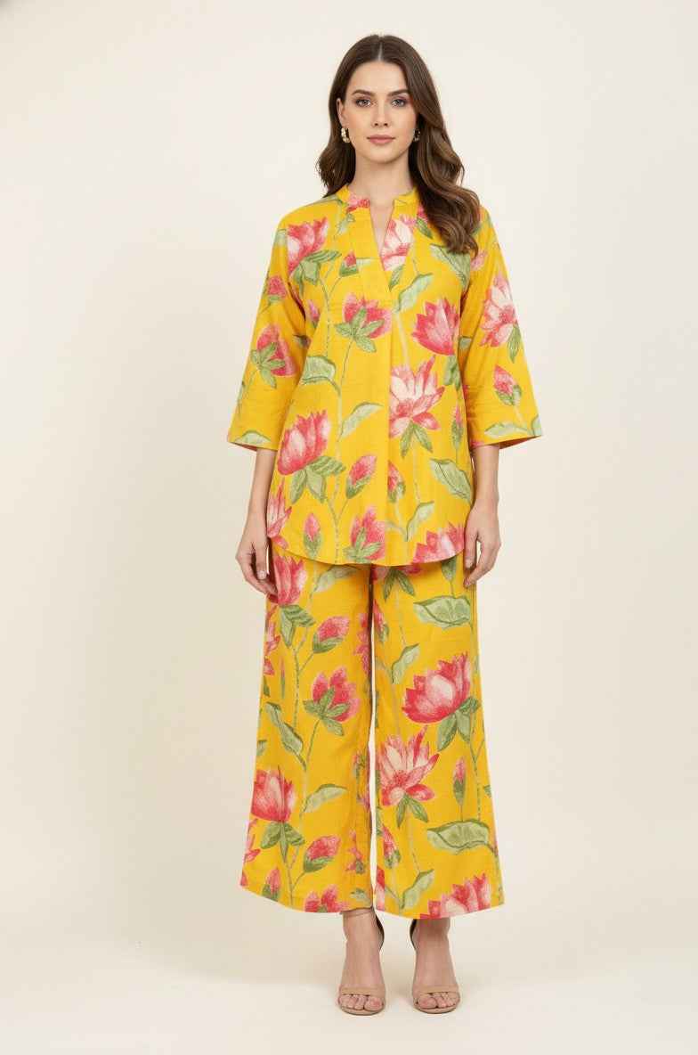 Pure Cotton Two Piece Co Ord Set