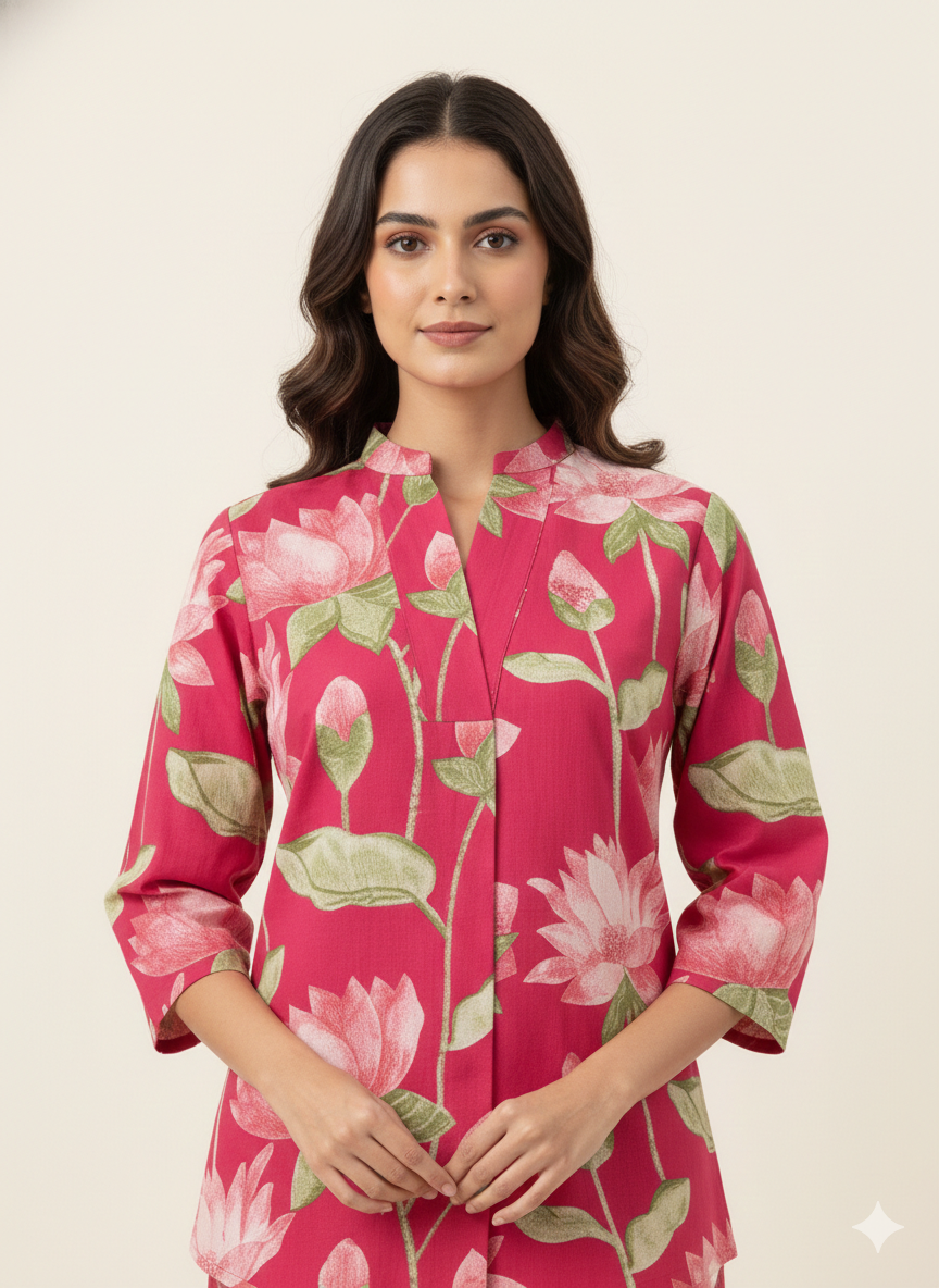 Pure Cotton Two Piece Co Ord Set