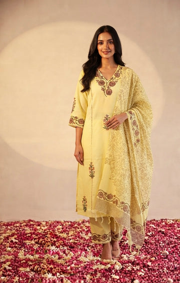 Pure Cotton Printed Dupatta Set