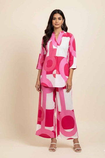 Pure Cotton Two Piece Co Ord Set