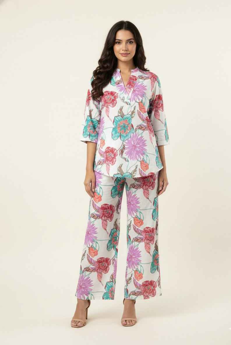 Pure Cotton Two Piece Co Ord Set