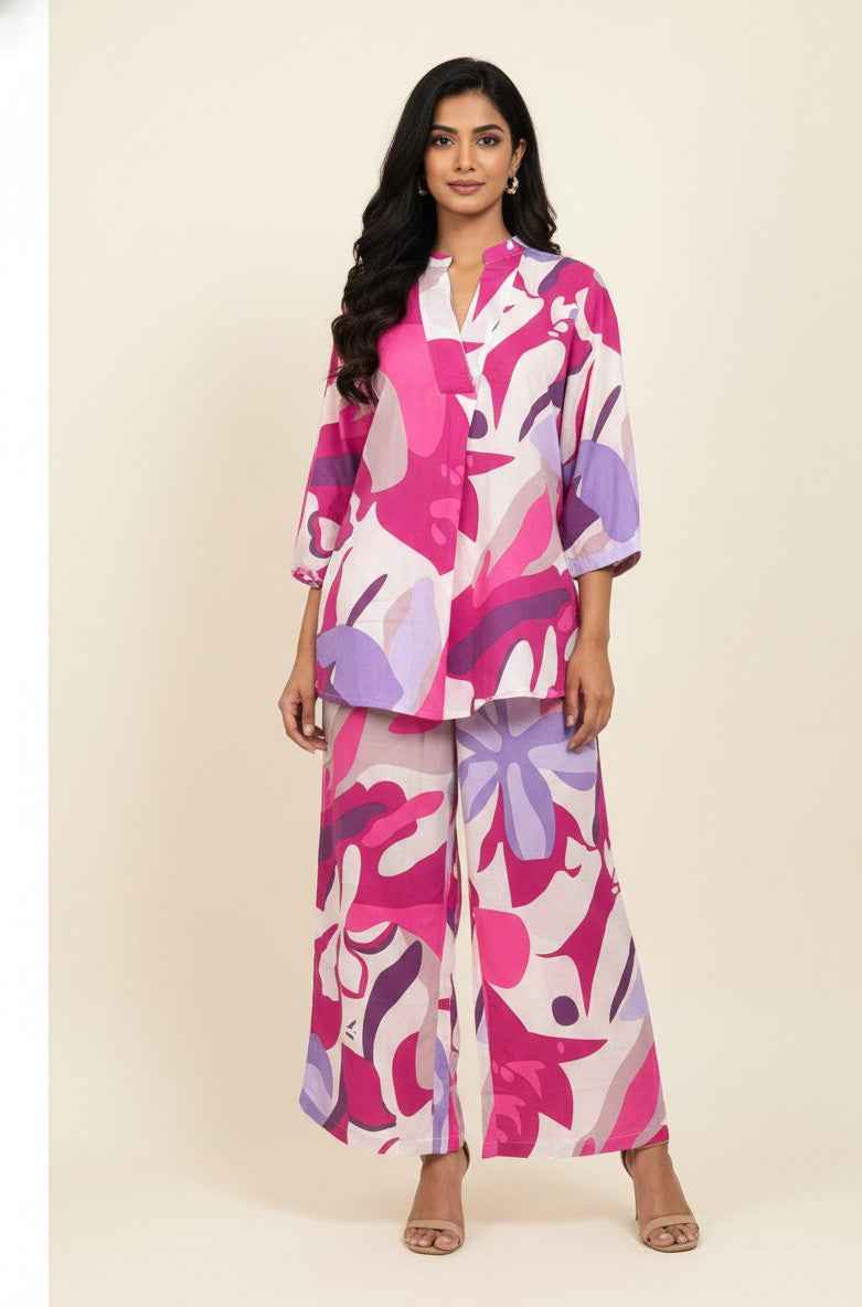 Pure Cotton Two Piece Co Ord Set