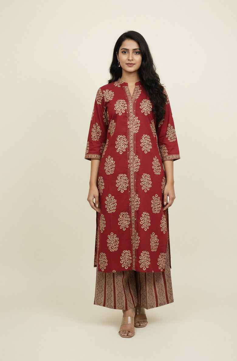 Pure Cotton Three Piece Dupatta Set