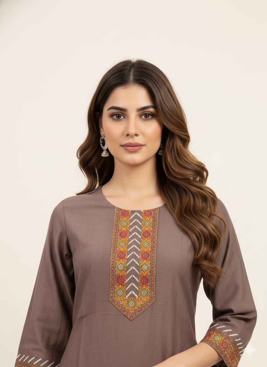 Festival Wear  Pure Muslin Three Piece  Dupatta Set  LC0143