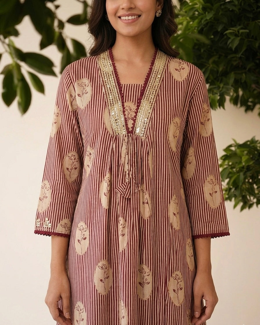 Pure Cotton Dupatta Set CS0238
