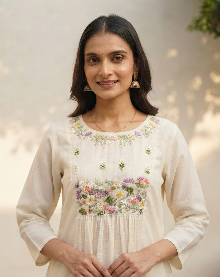Embroidered Dupatta Set With Lining
