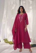 Pure Cotton Three Piece Dupatta Set