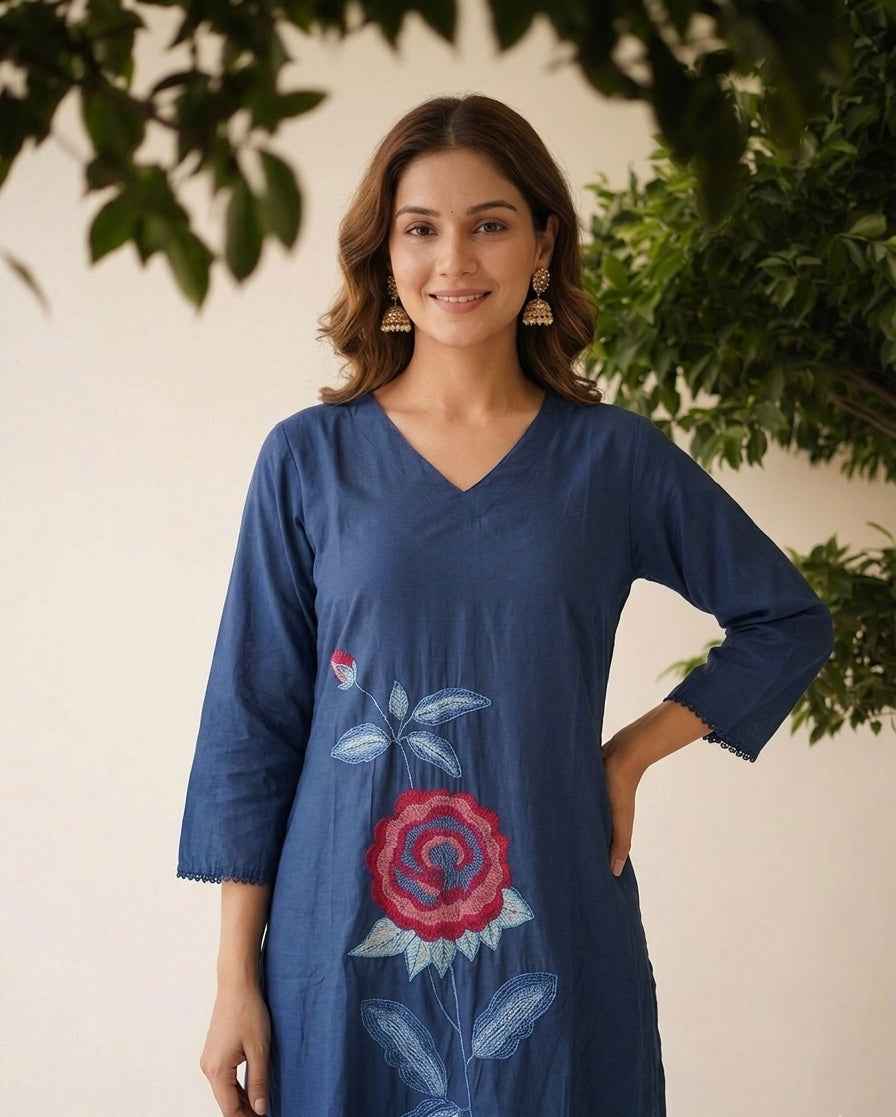 Pure Cotton A Line Dupatta Set CS0236