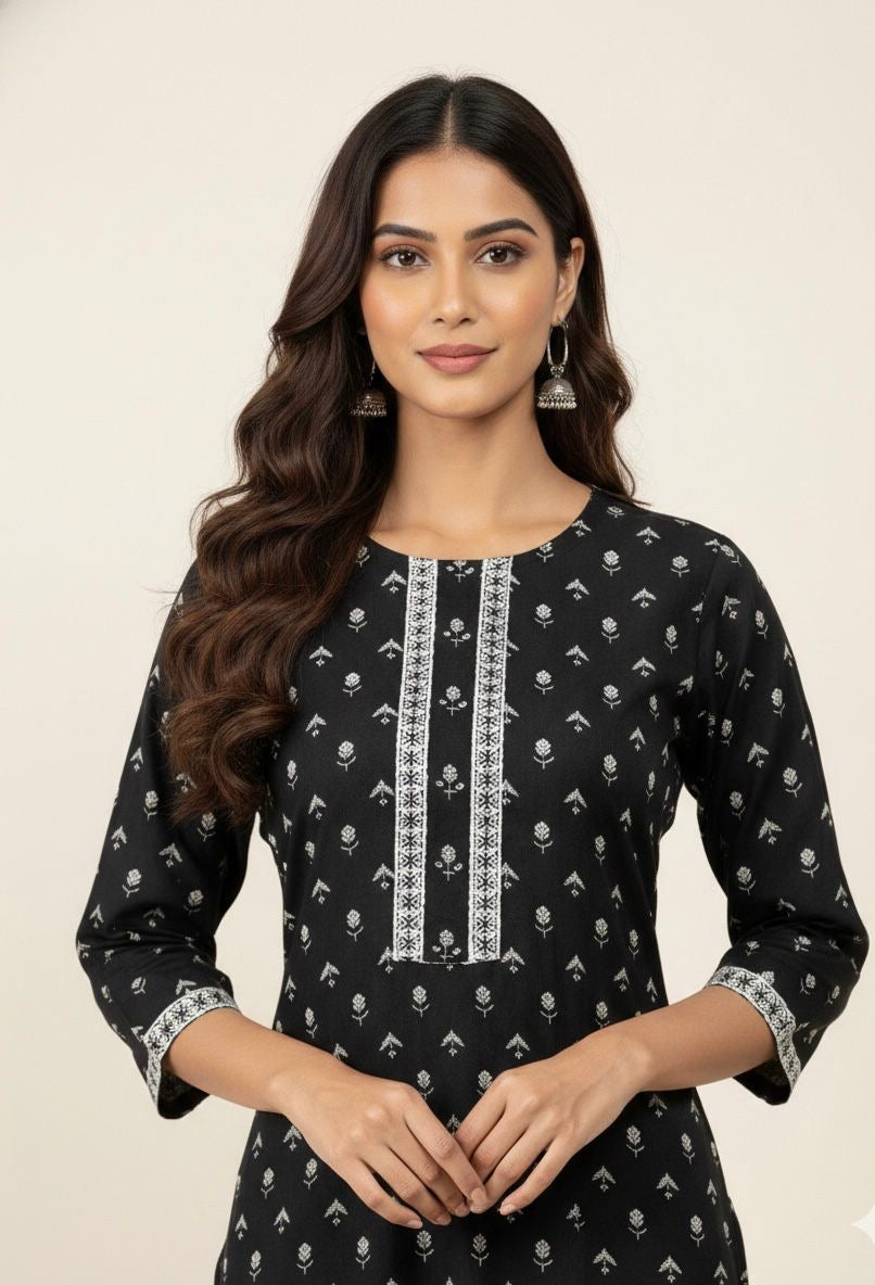 Pure cotton Dupatta set with embroidery