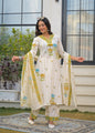 Premium Cotton A-Line Floral Print With Embroidery Dupatta Set CS0167