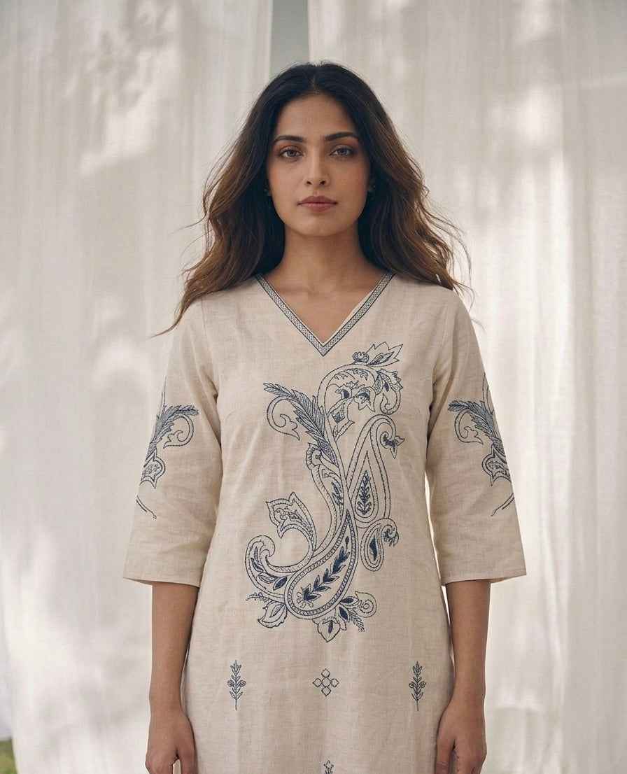 Pure Cotton Three Piece Dupatta Set