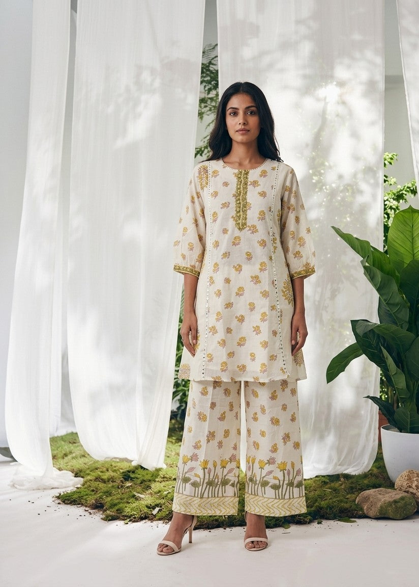 Pure  Mul Cotton Short Length Dupatta Set