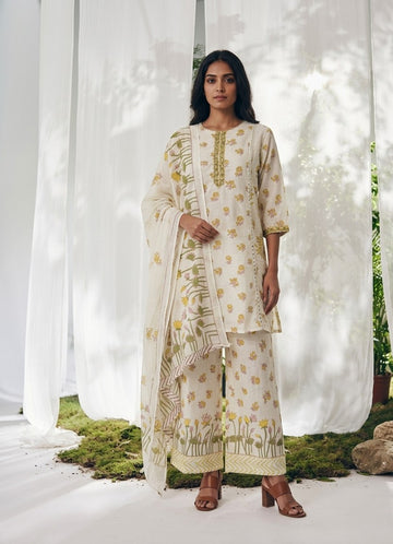 Pure  Mul Cotton Short Length Dupatta Set MC030