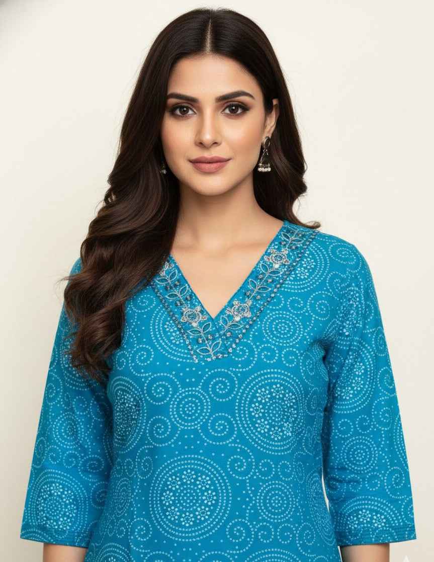 Pure Cotton Three Piece Dupatta Set